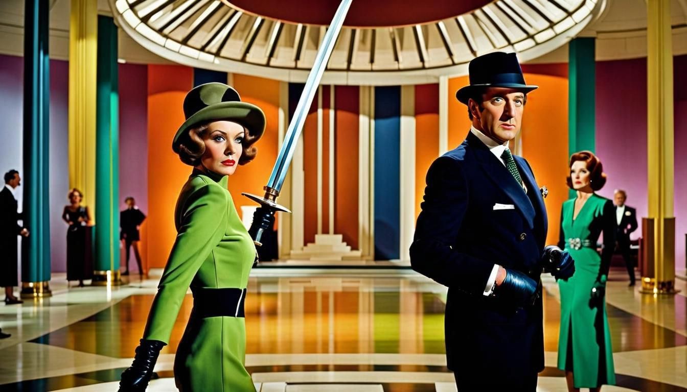 John Steed in Art Deco Museum, Photorealistic 8K
