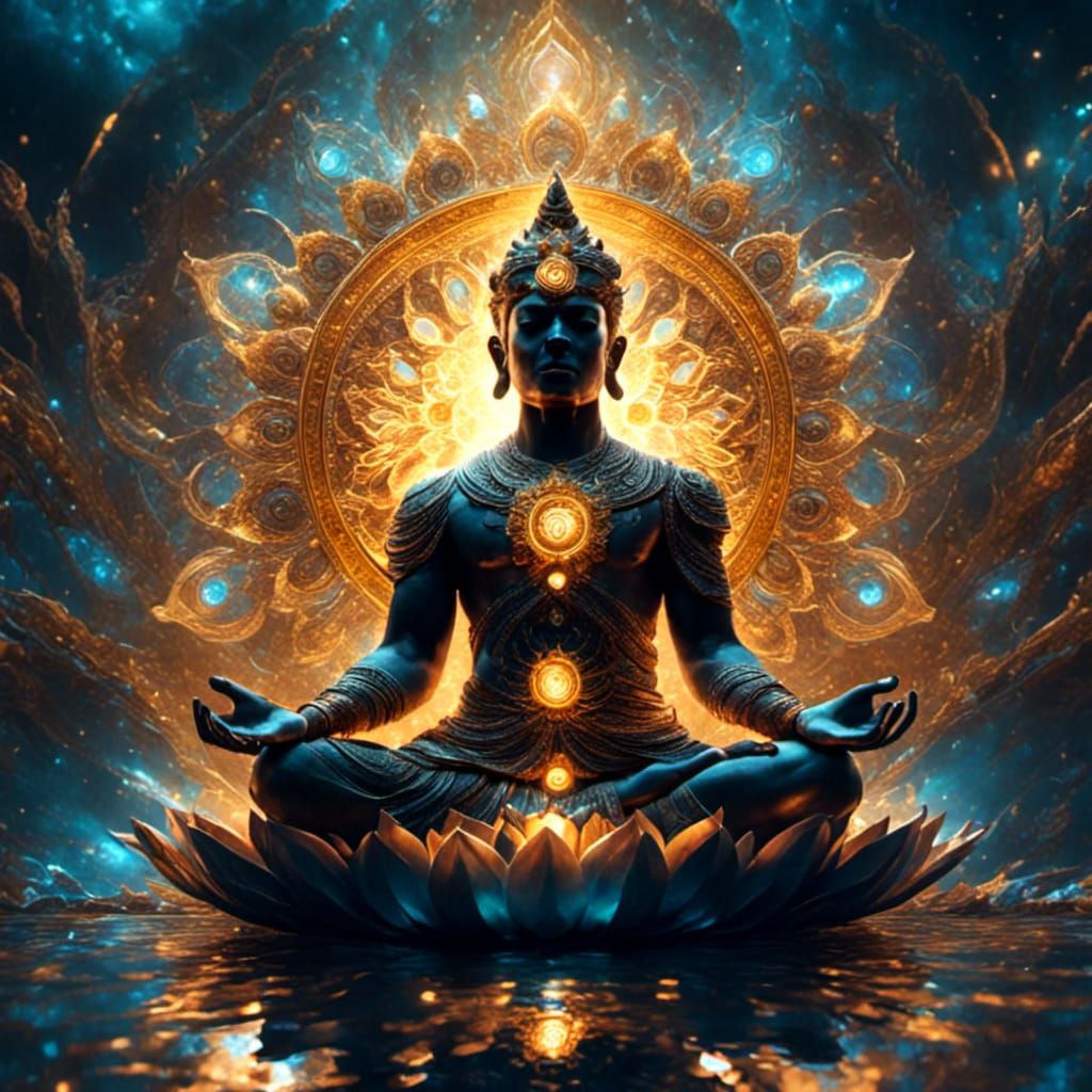 Kundalini Awakening: Man in Lotus Position