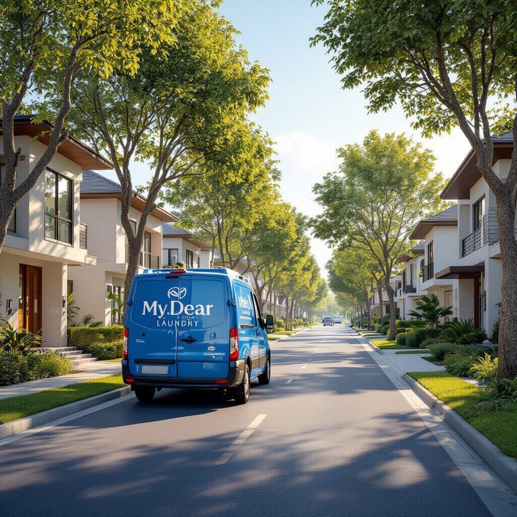 Suburban Laundry Van in Ultra-Realistic Detail