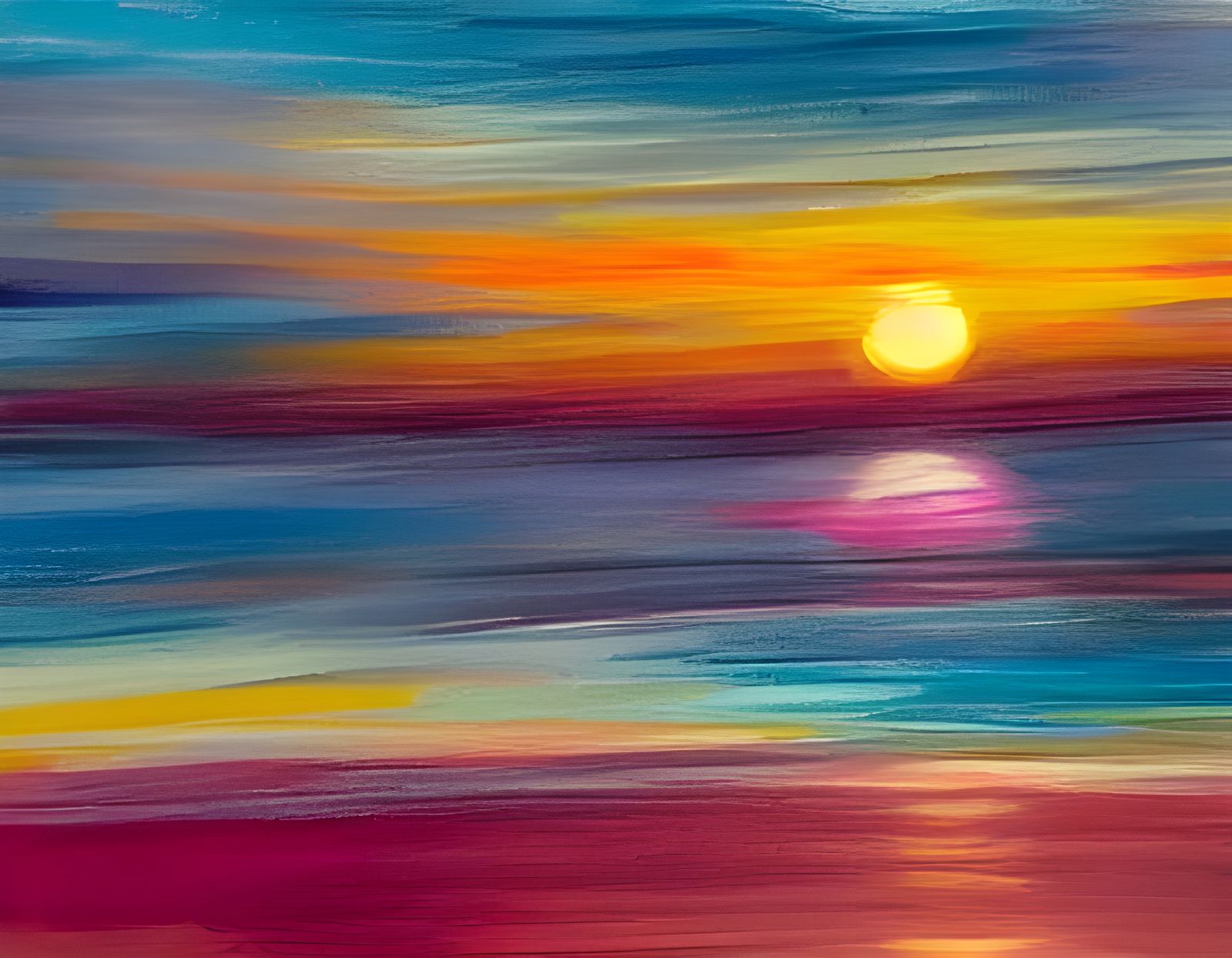 Vibrant Watercolor Sunset