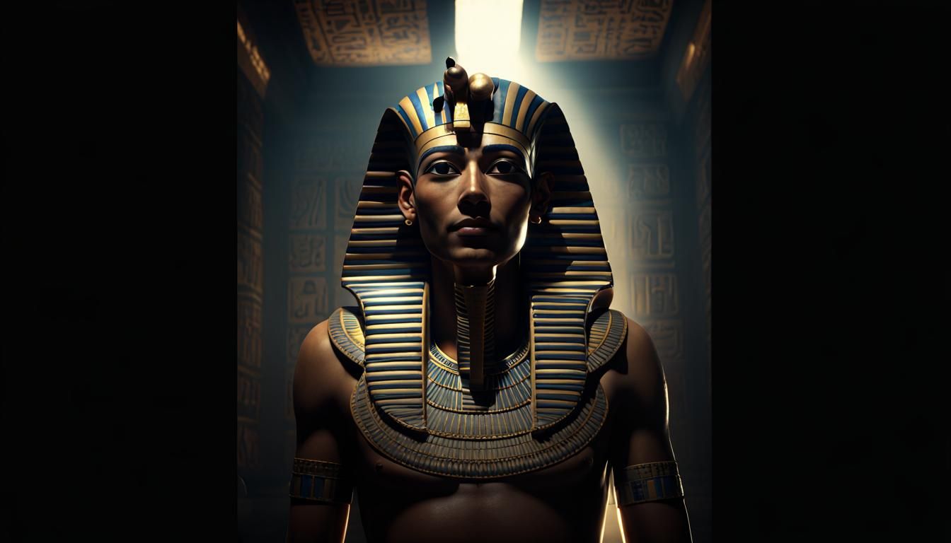 Ancient Egyptian Chamber with Pharaoh in HD Realism