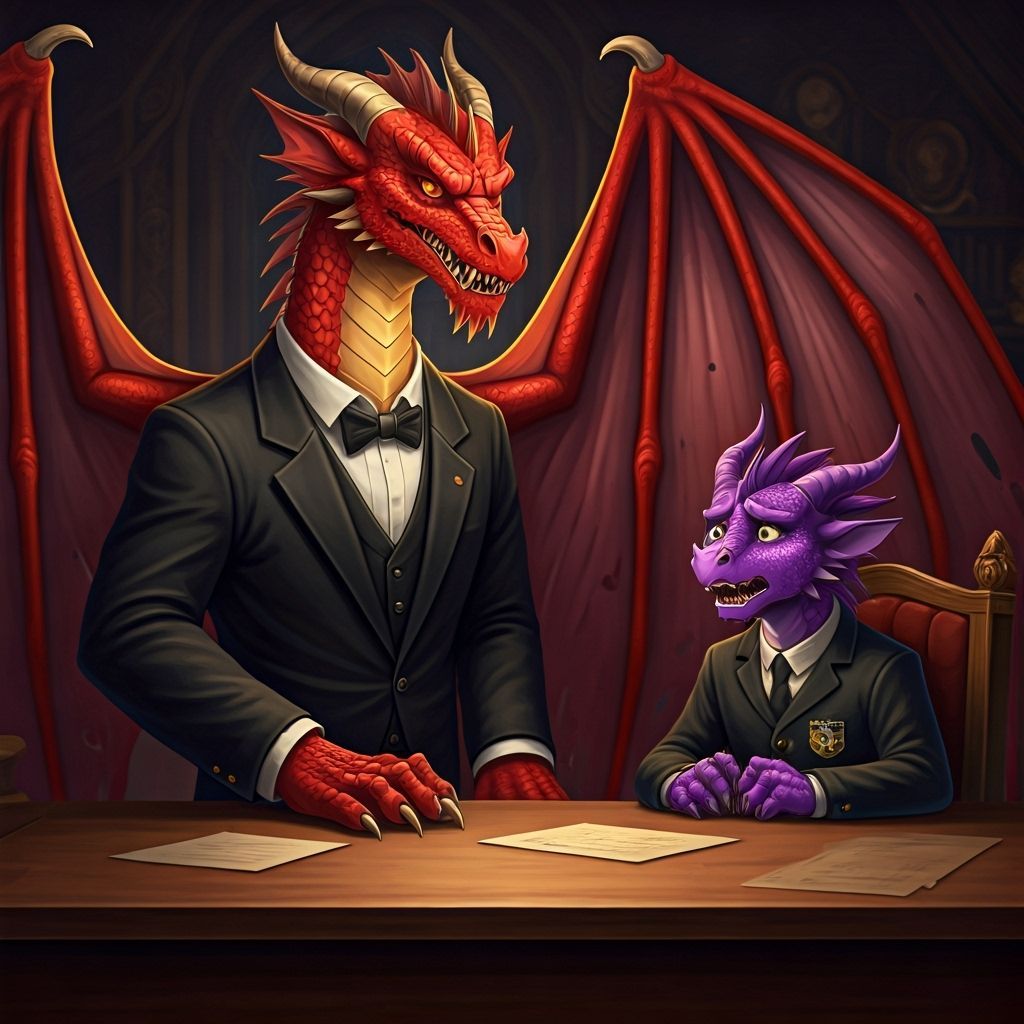 Dragon Headmaster Scolds Student Drake