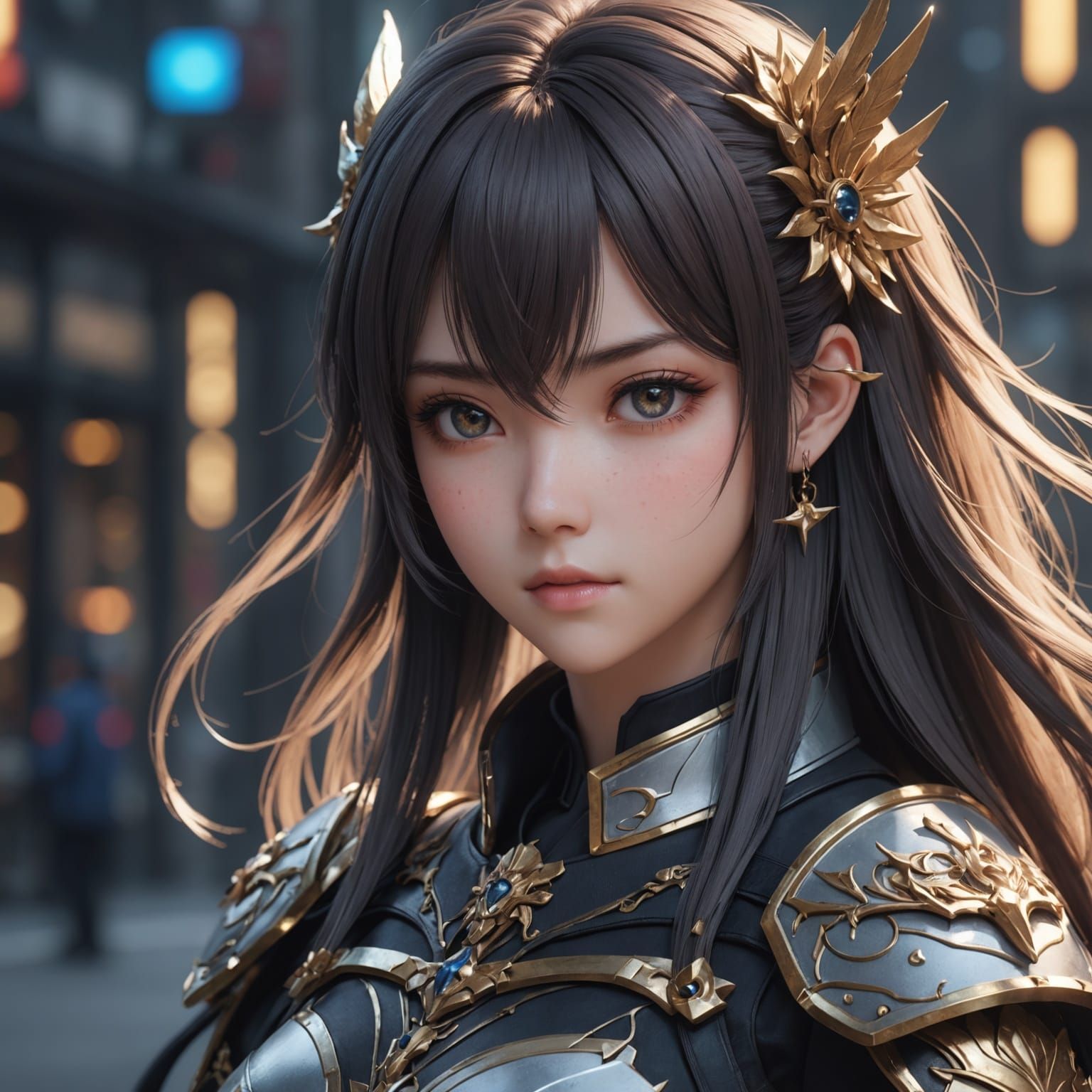 Detailed 3D Anime Art Inspired by WLOP