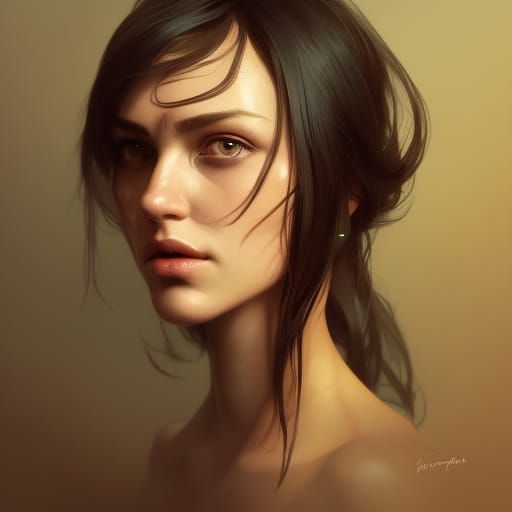 Terrifying Portrait in Hyperdetailed Art Nouveau Style