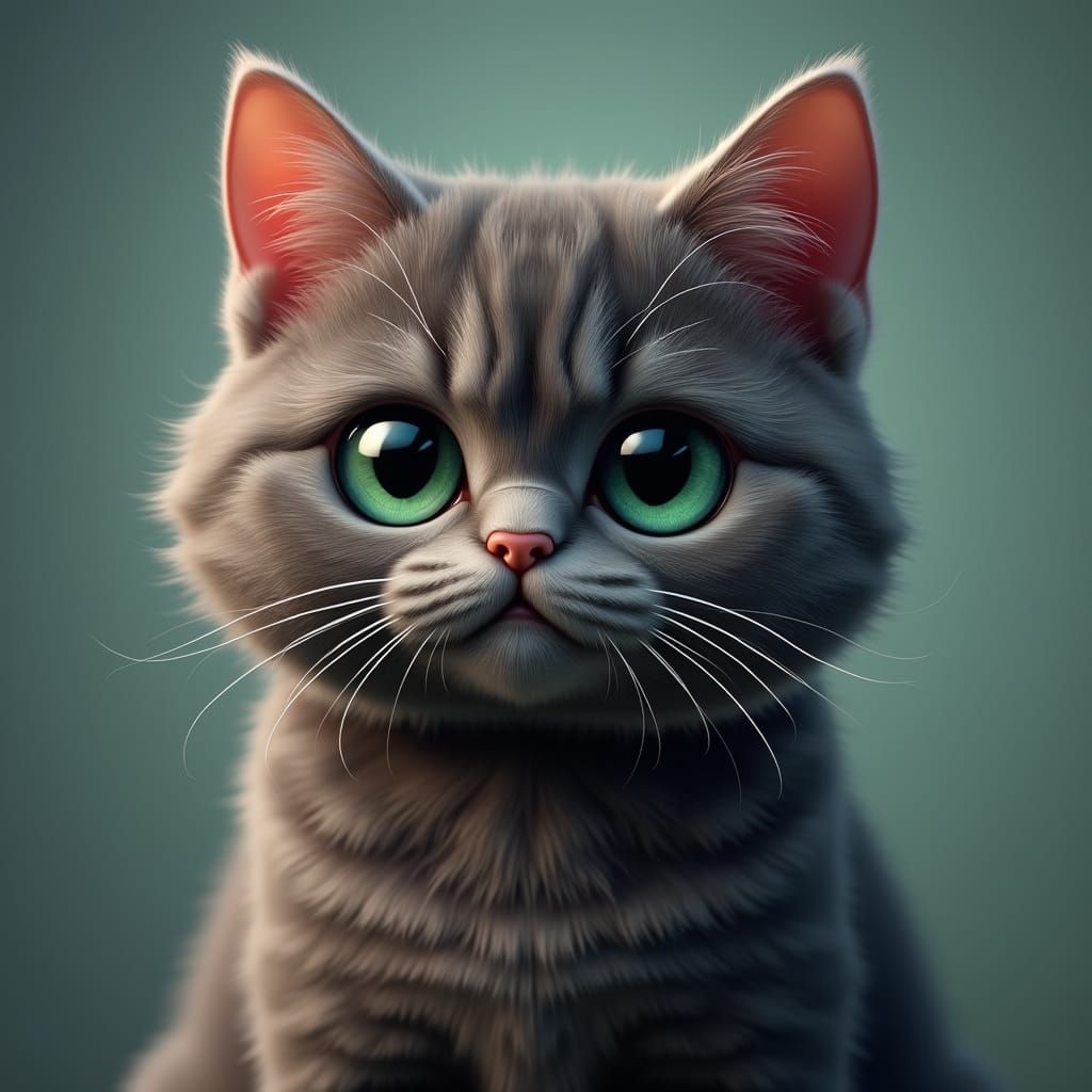 Regal Scottish Fold Cat in Stunning 8K Portrait