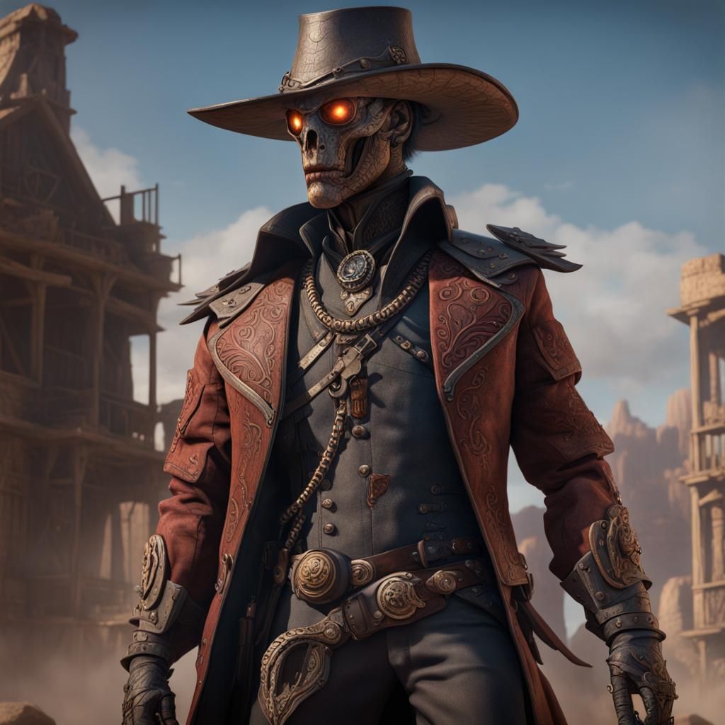 Cobra Gunslinger in Western Fantasy Art