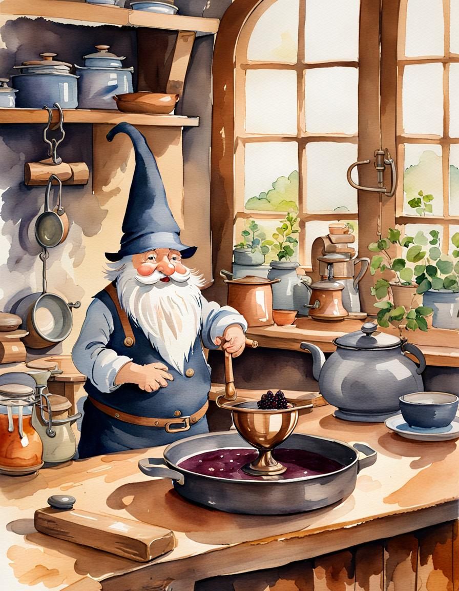 David the gnome preserving for winter