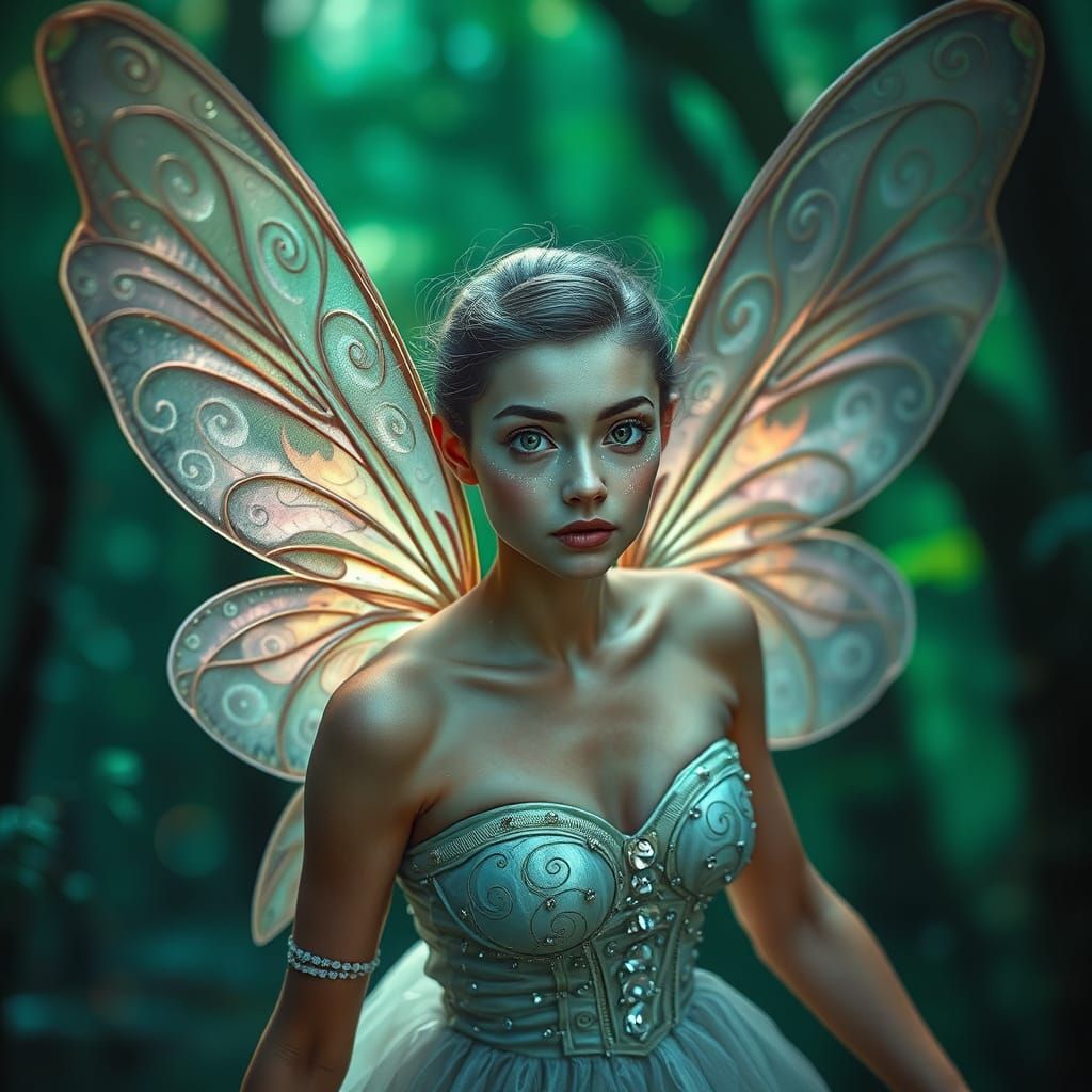 Magical Fairy in Mystical Forest, Photorealistic Style