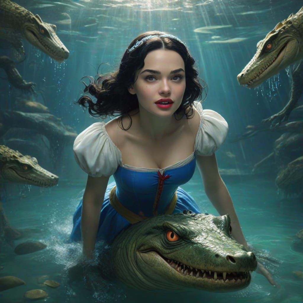 Fierce Snow White in Aquatic Wonderland