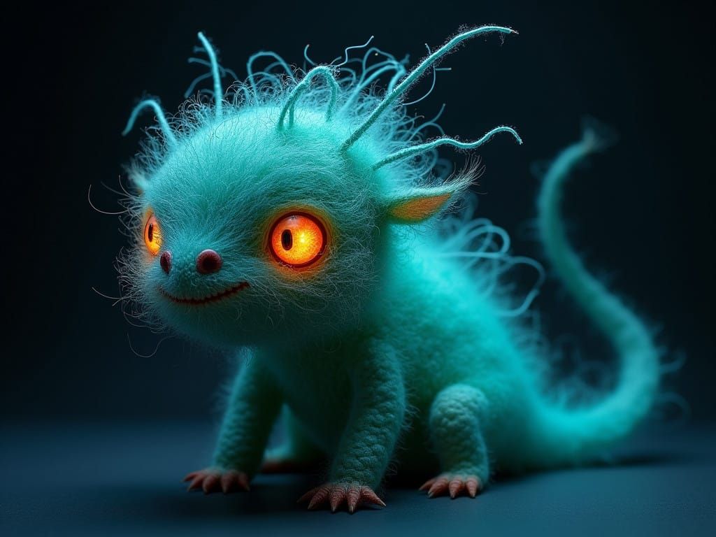 Mystical Woolen Being Radiates Soft Glow