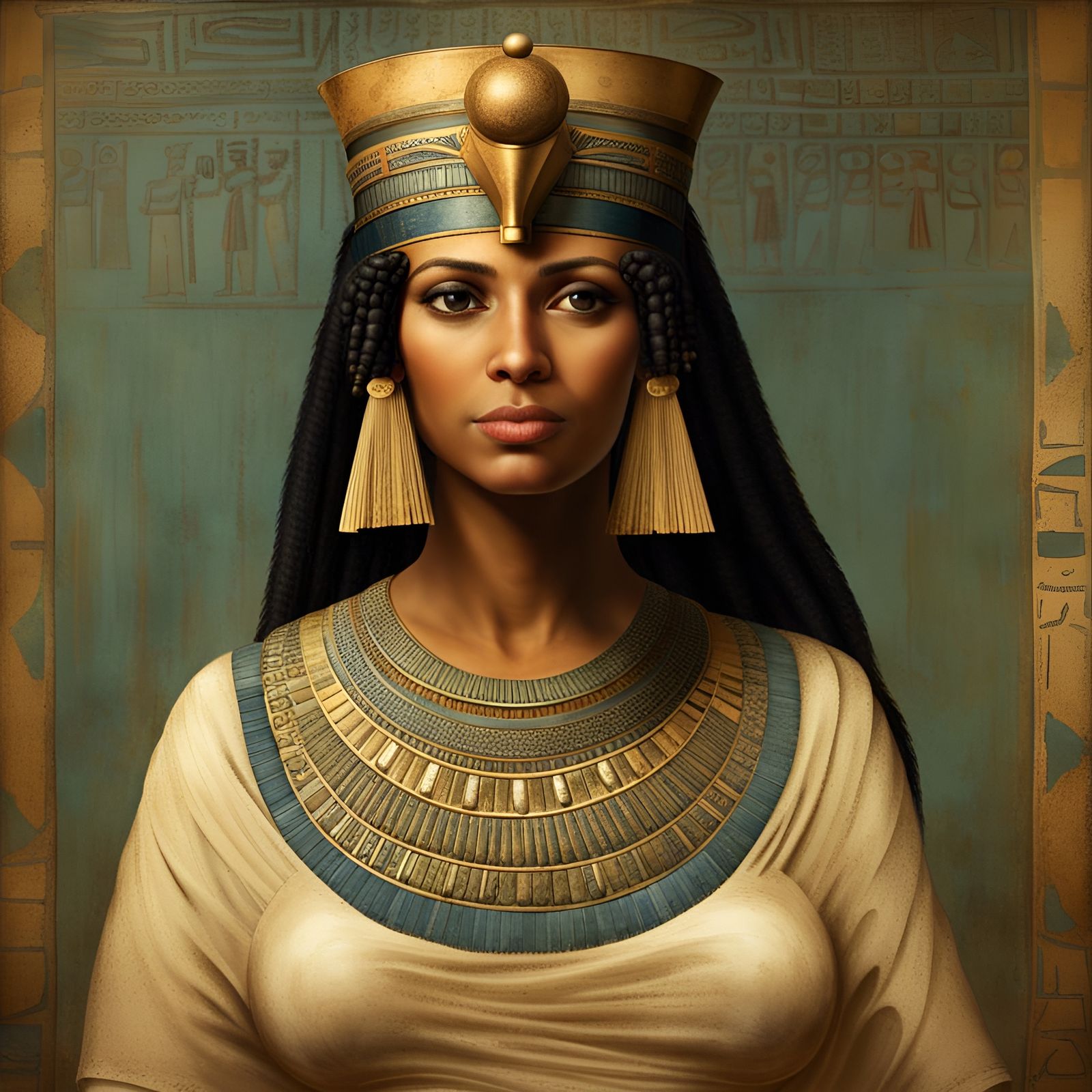 Egyptian Woman with Crown Portrait