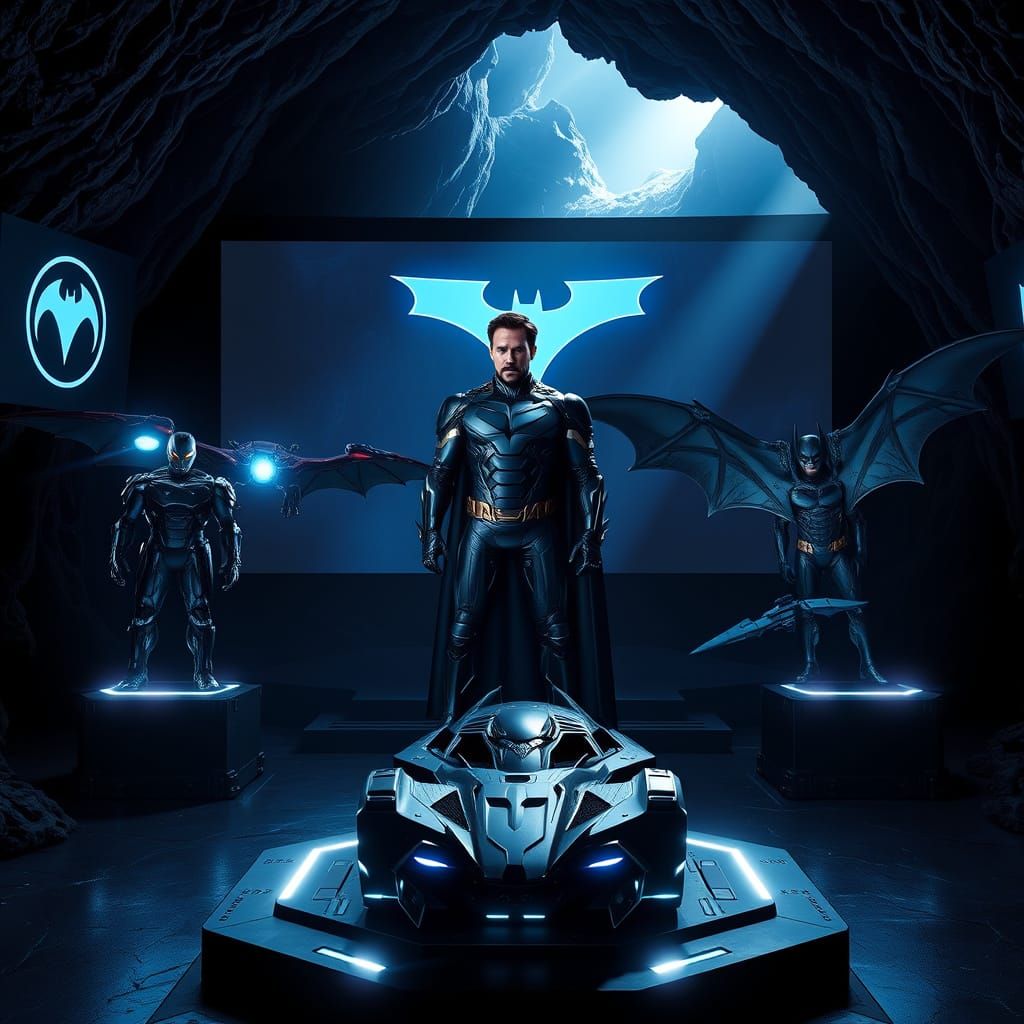 Batman and Iron Man Unite in Futuristic Batcave