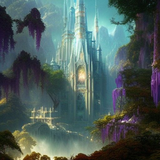 Epic Crystal Castle Fantasy Art