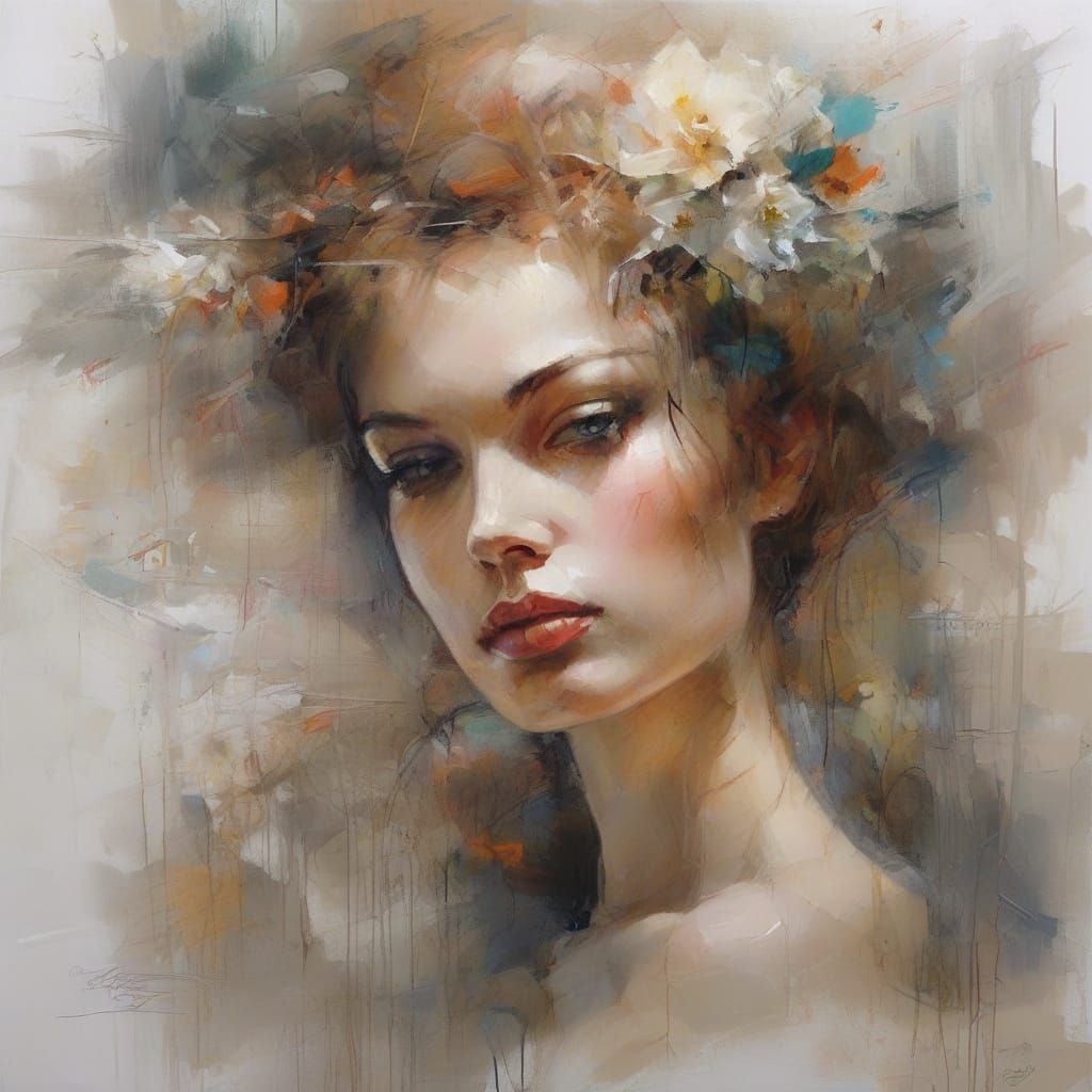 Melting Clock in Surreal Forest, Hyperrealistic Art