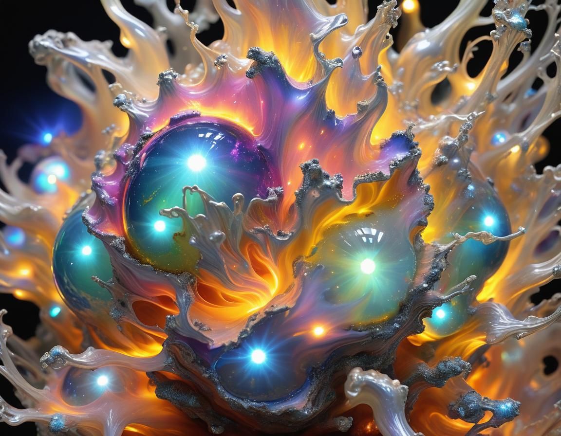 (Spectrolite Opalescent Psychedelic Intricately Ethereally G...