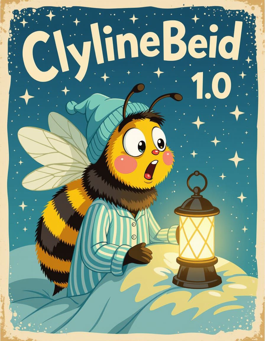 Sleepy Bumblebee Ready for Bed with Nightlight