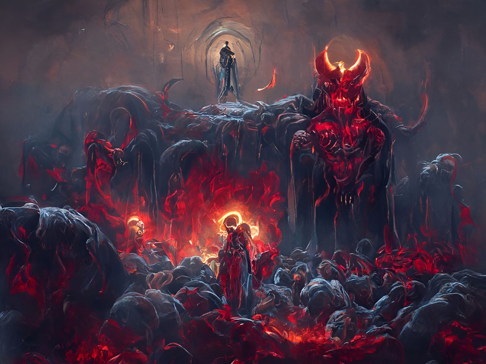 Satan in Hell Concept Art in 8k Resolution