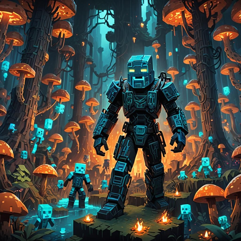 Heroic Creeper in Mystical Minecraft Forest