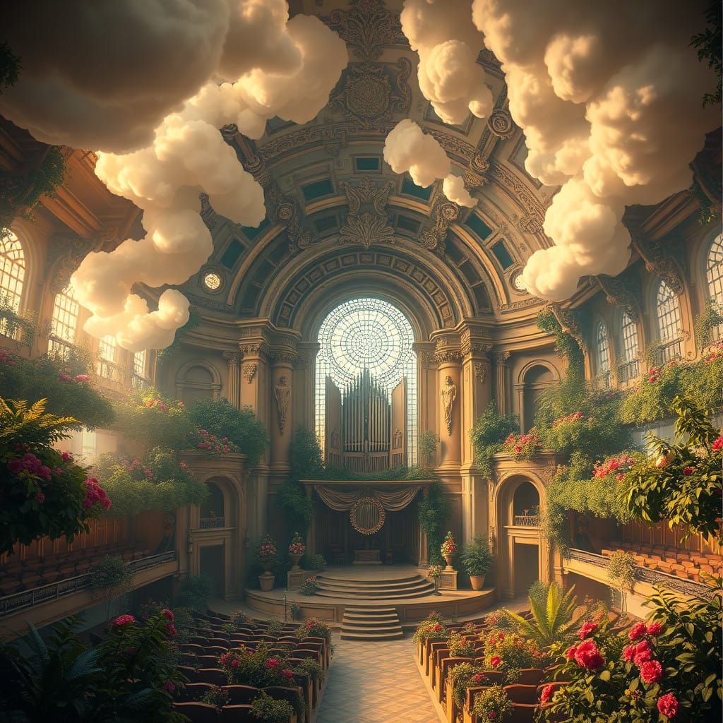 Breathtaking Baroque Music Venue in Ethereal Light
