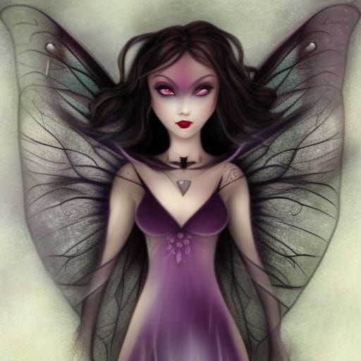Ethereal Dark Fairy in Gothic Style