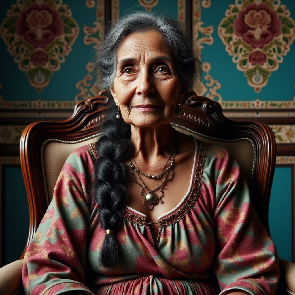A Severe Portrait of a Traditional Cuban Matriarch