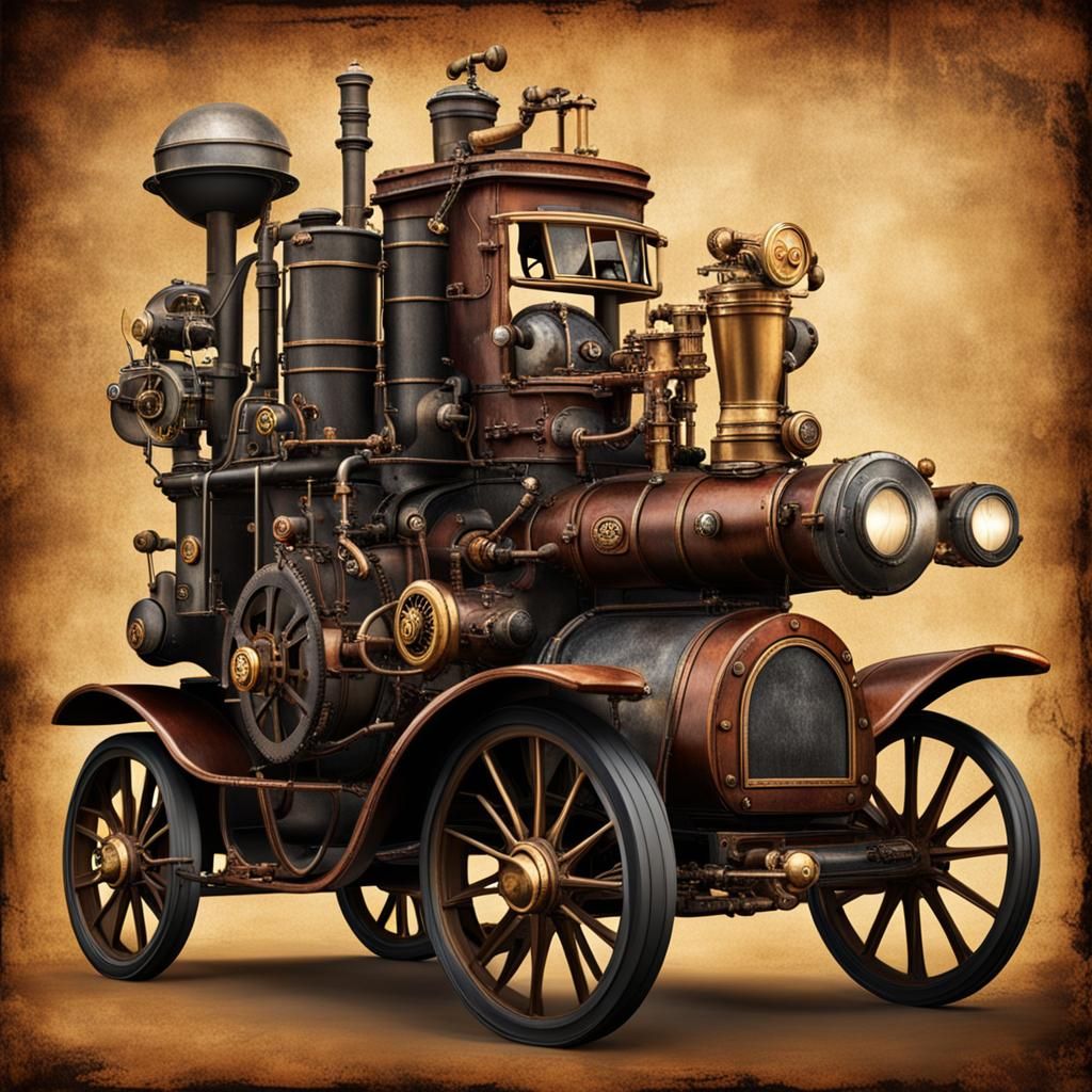 Steampunk: Evil Puppets with Steam Car