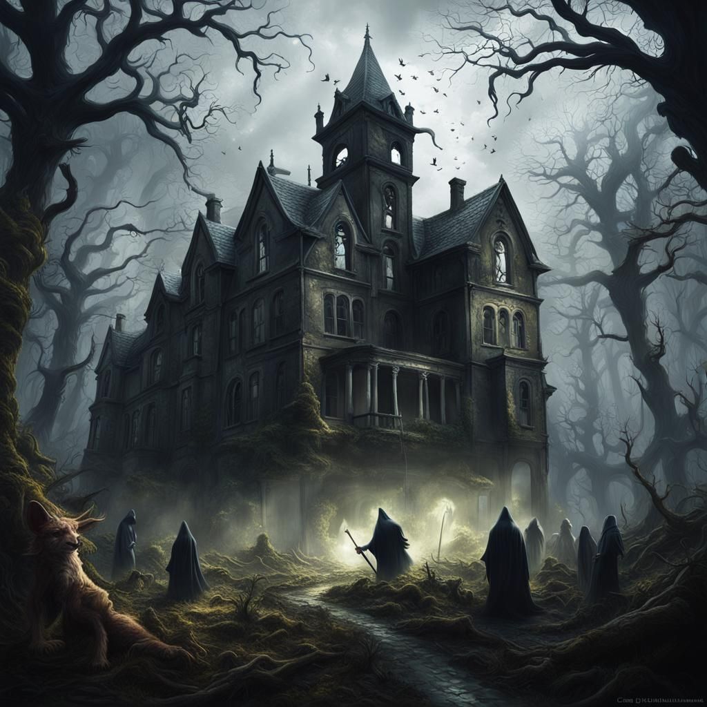 Surreal Irish Folklore Scene in Abandoned Asylum