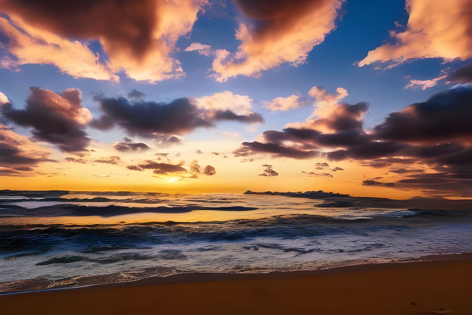 Dramatic Time-Lapse Sunset Over Ocean Beach