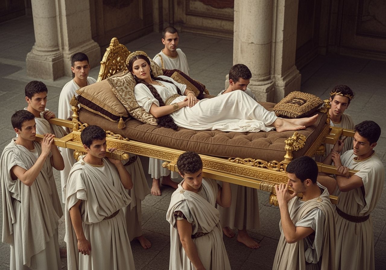 Opulent Roman Empress Portrait in Soft Natural Light