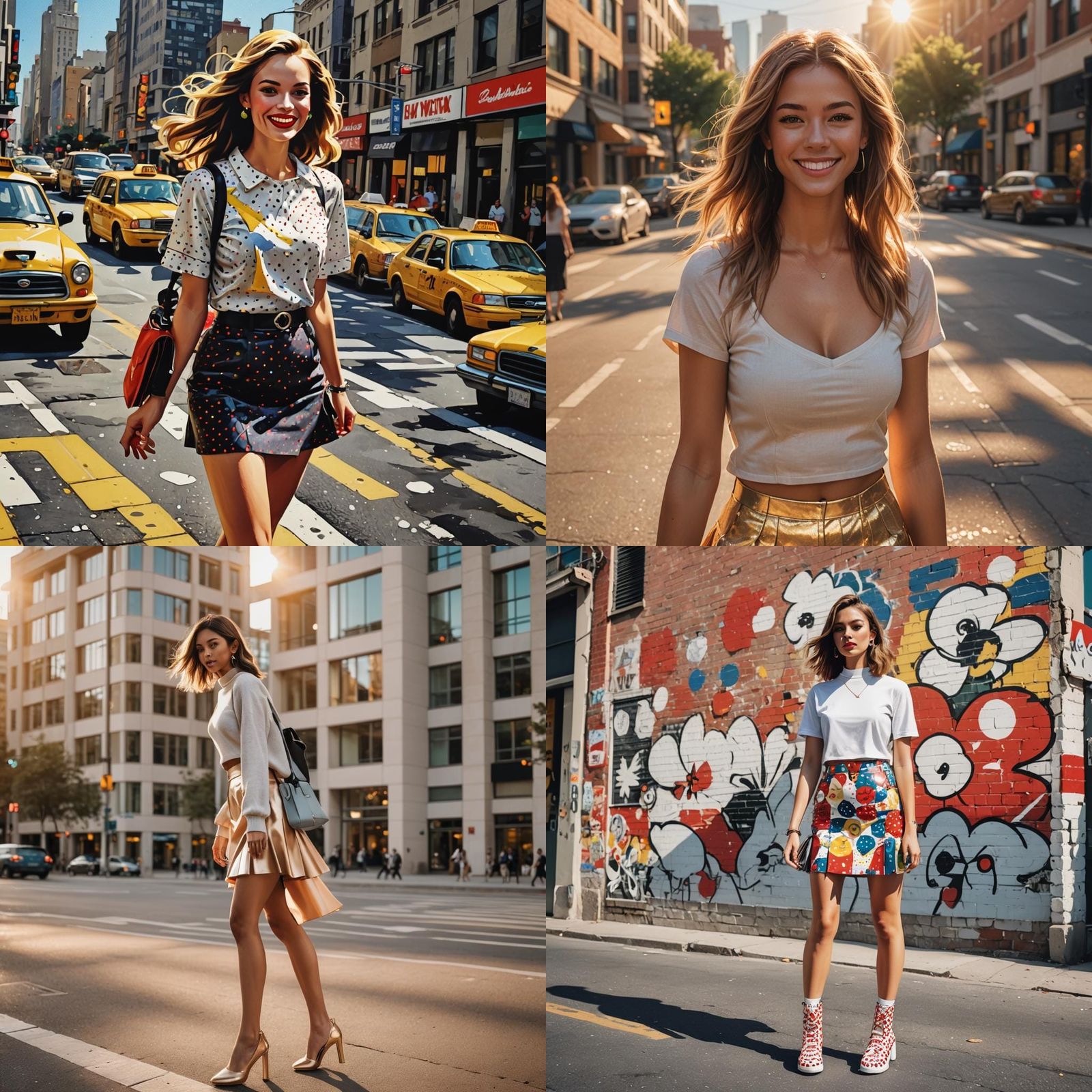 Young Woman in Mini Skirt Fashion Photo