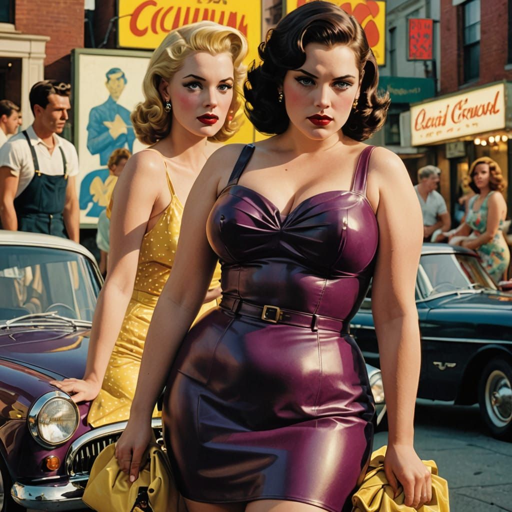 Sultry Pin-Up Girl in Old Houston