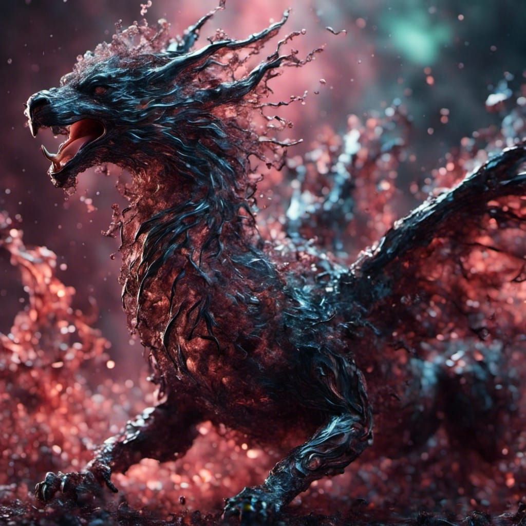 Glass Dragon with Shimmering Scales