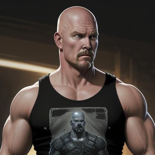 Stone Cold Steve Austin as Comic Book Art