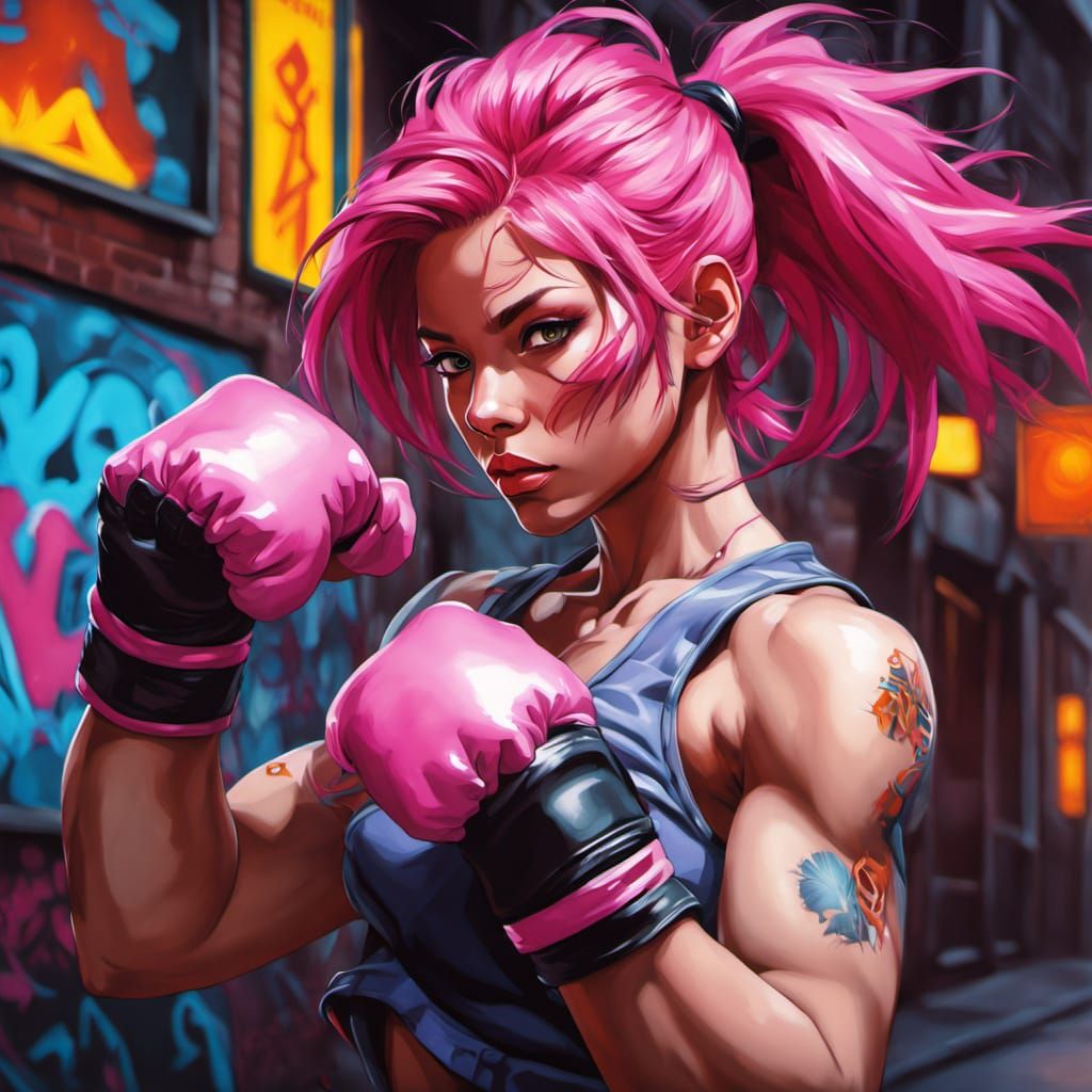 Vi from Arcane as Graffiti Street Fighter