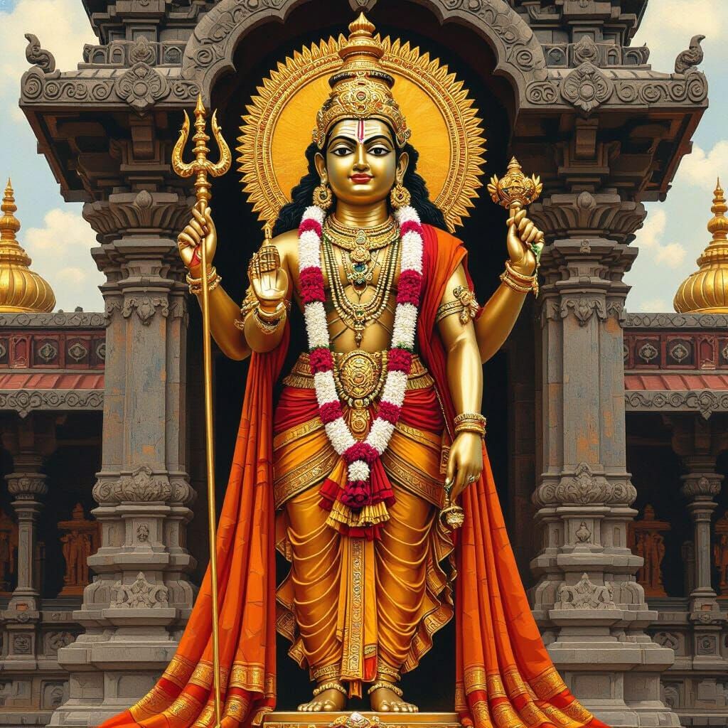 Ayyappa Swamy in Golden Vigraha Form
