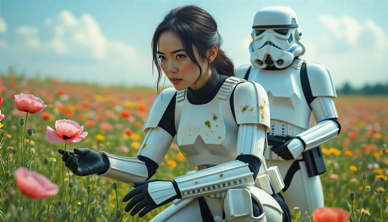 Stormtroopers in Wildflower Field: Hyperrealistic Cinematic ...