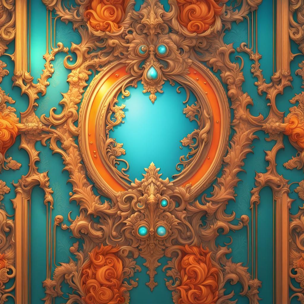 Fantasy Baroque Wallpaper in Anime Style