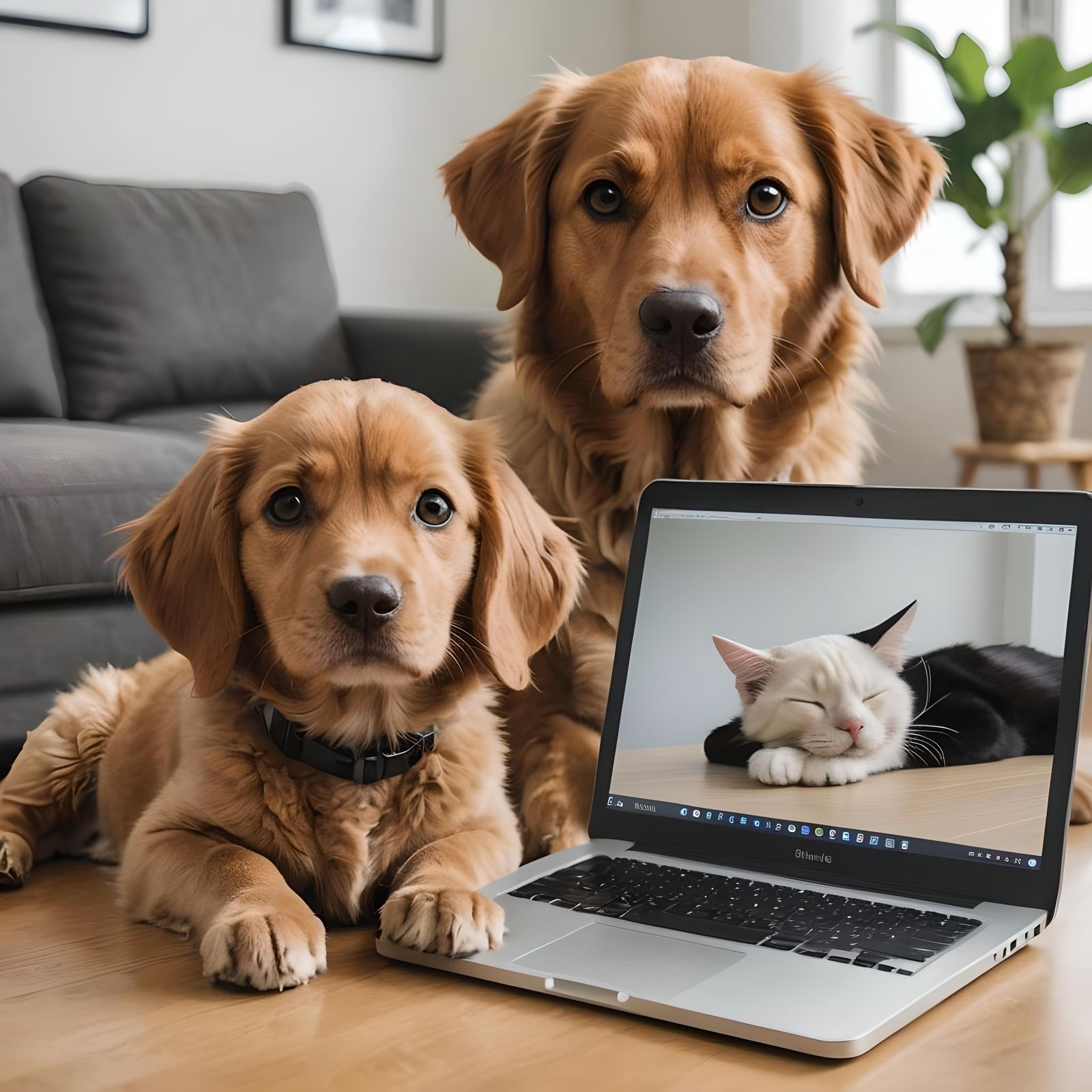 Black Cat Napping on Laptop Computer