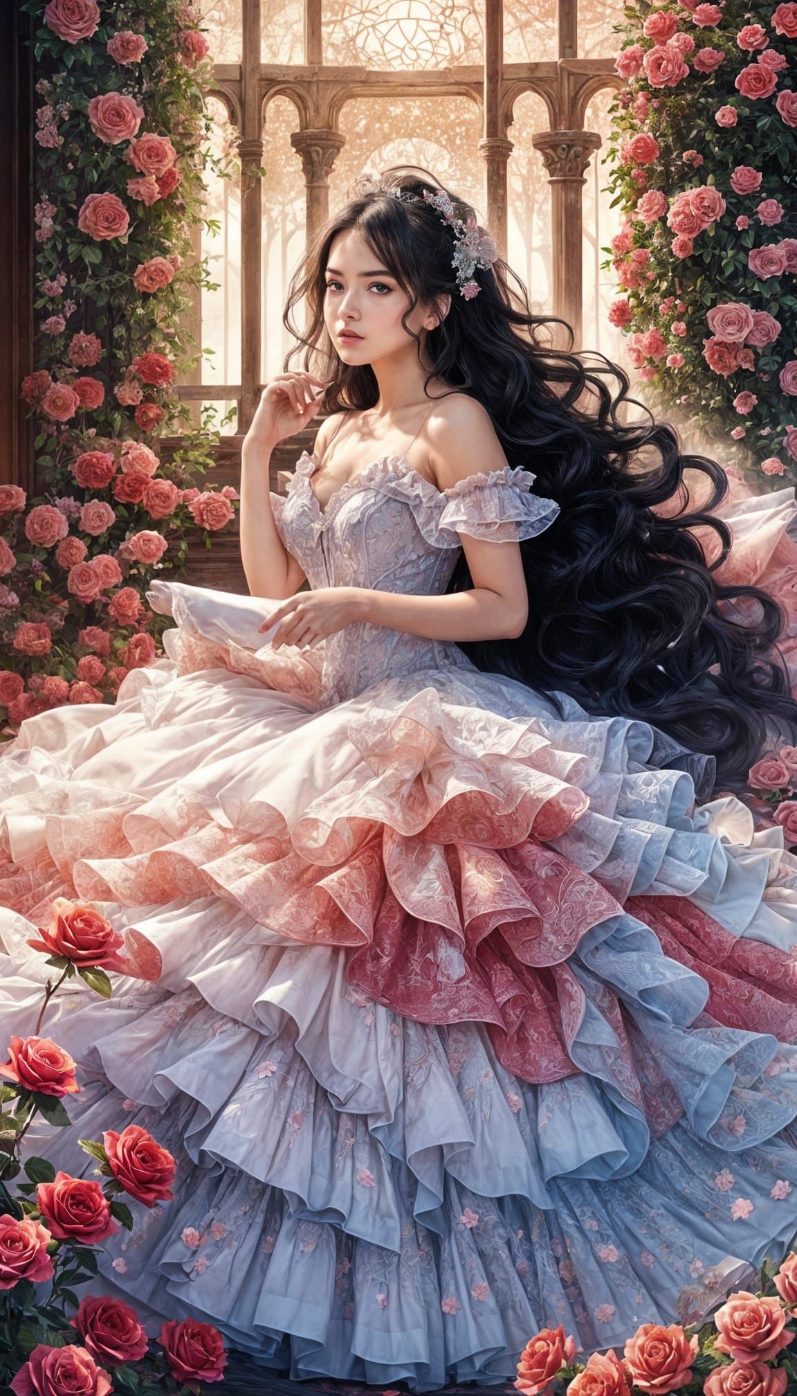 Royal Princess Bride in Exquisite Hypermaximalist Fashion