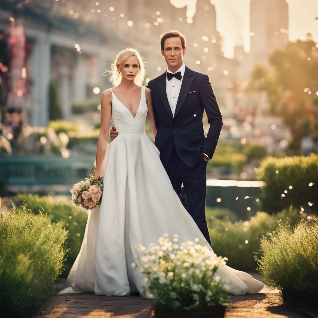 Elegant Tom Cavanagh and Anna Faris as High-End Fashion Coup...