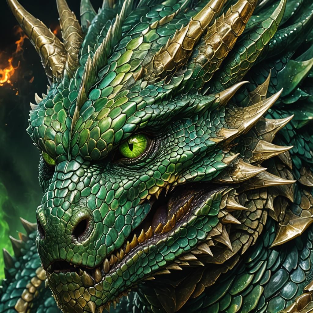 Weredragon Portrait in Surrealist Style