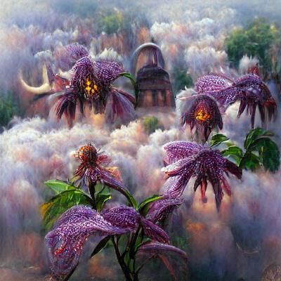 Ethereal Devil Flowers in Fantasy Style