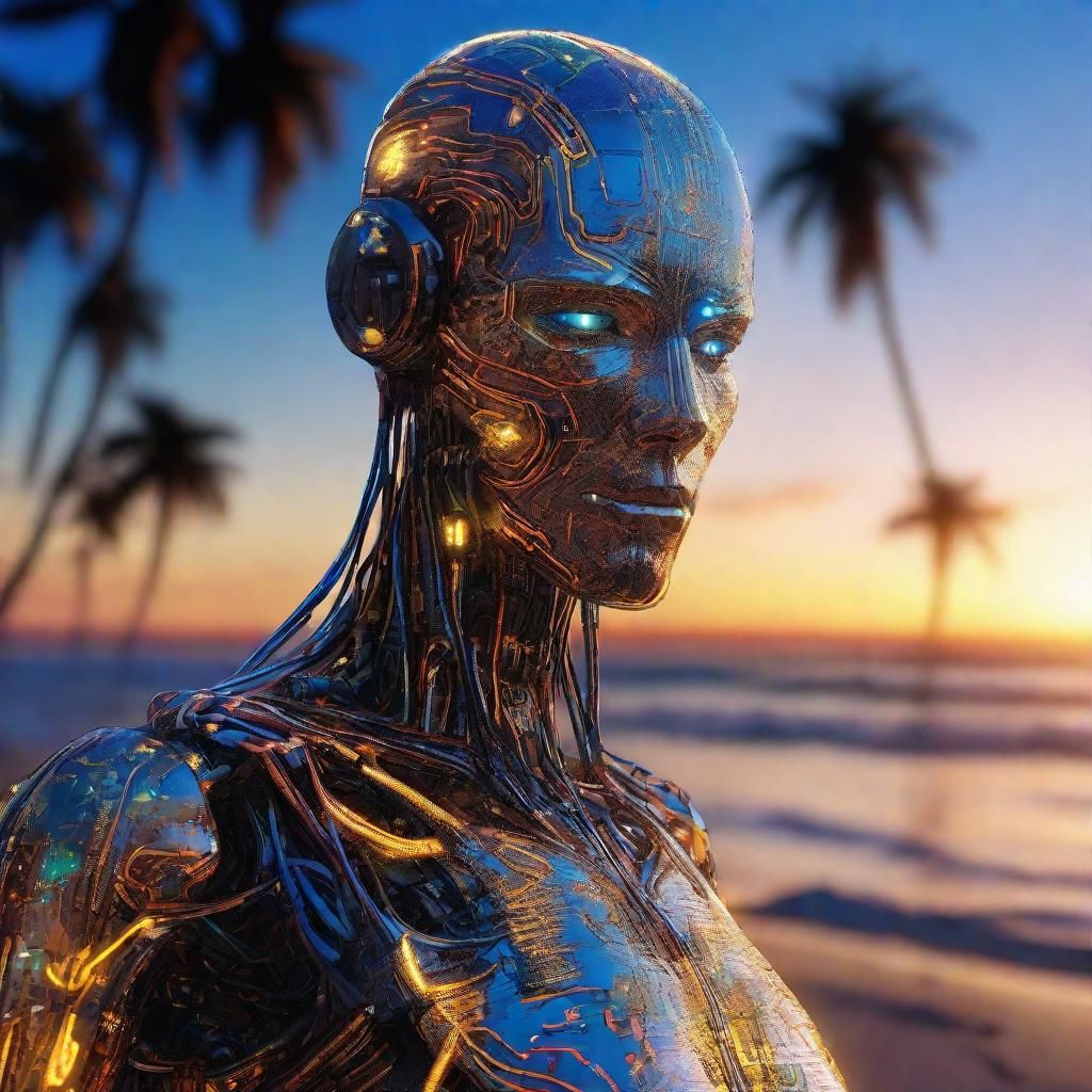 Android Florida: Hyper-Realistic Sci-Fi Portrait