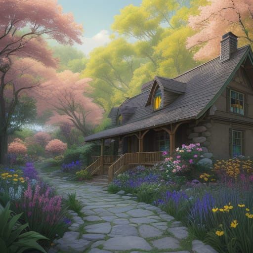 Charming Whimsical Garden Oasis