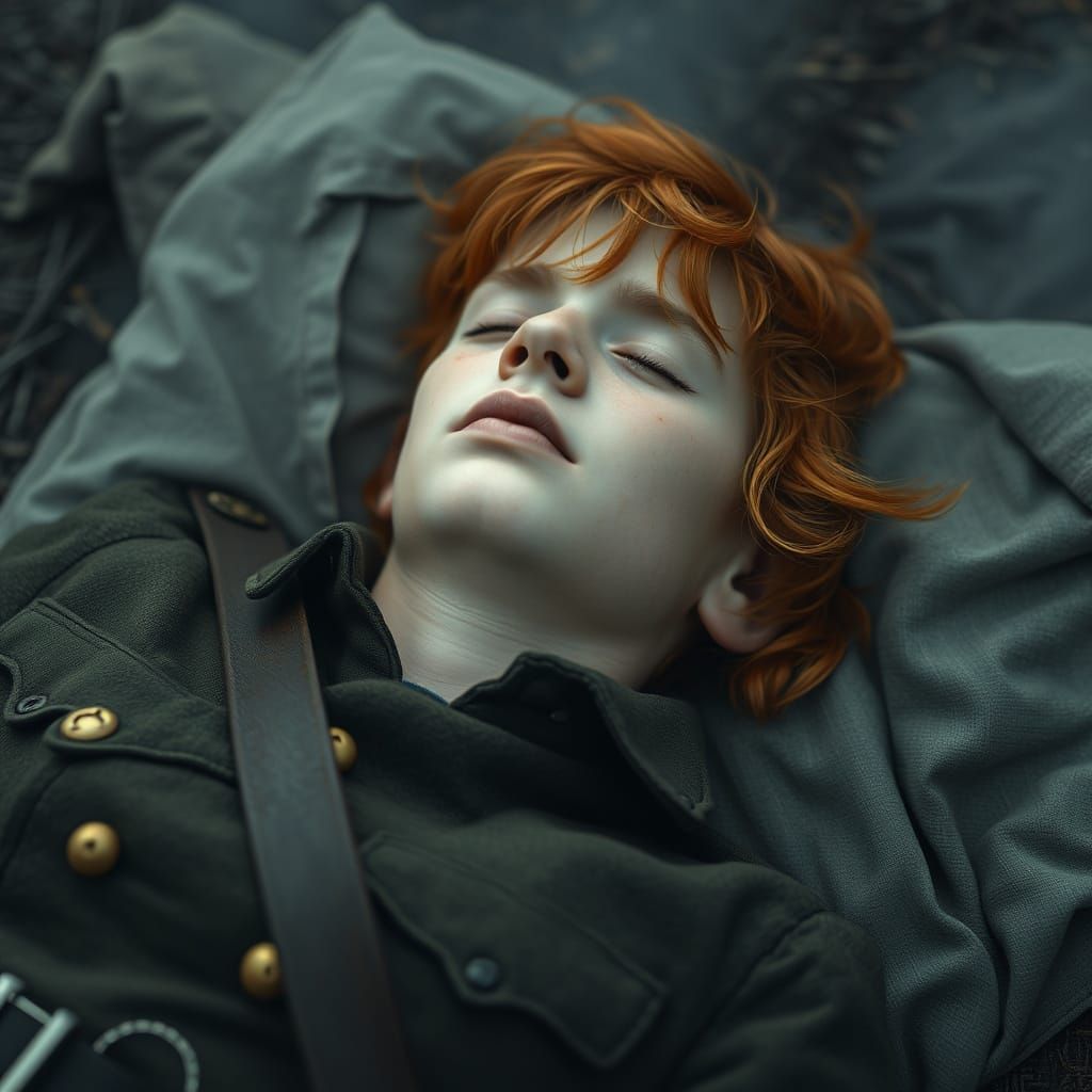 Haunted Civil War Soldier in Eternal Slumber