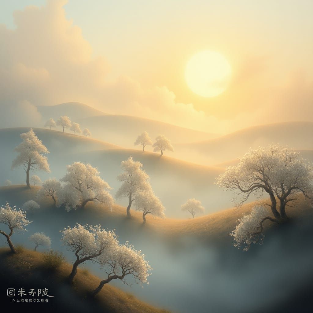 Dreamlike Landscape with Mystical Mist