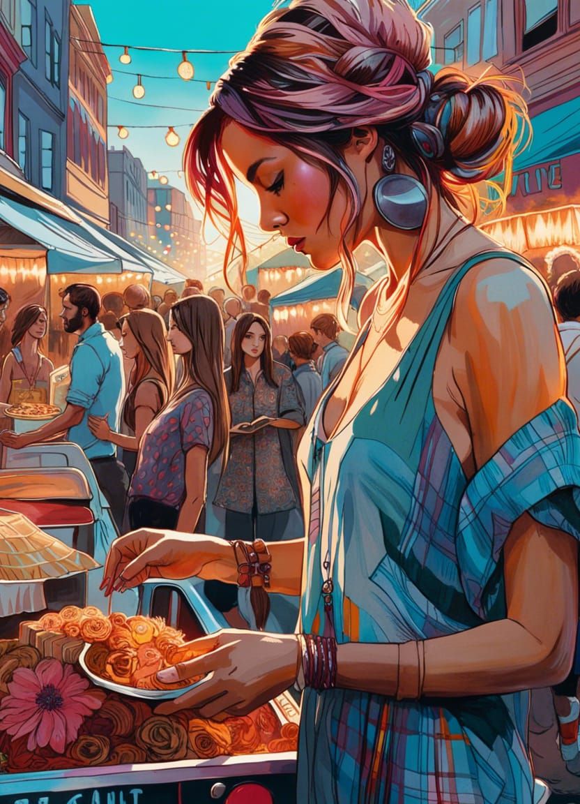 Hipster Street Festival with Food Trucks!