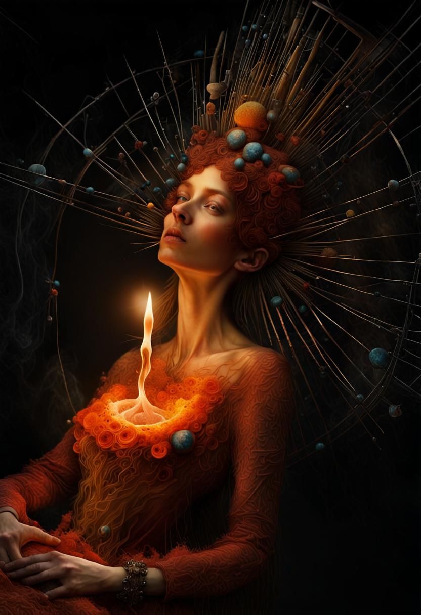 Magical Biological Forms in Surreal Dreamscape