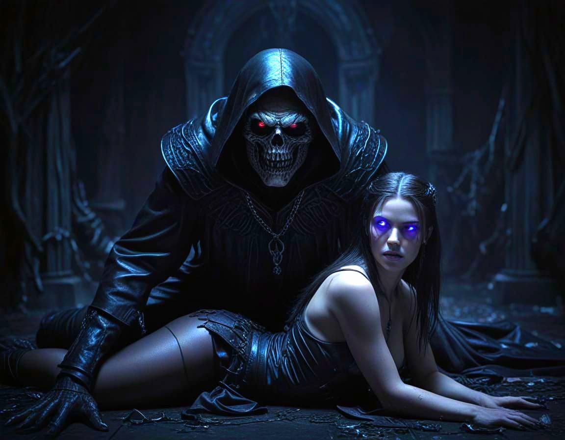 Gothic Horror Portrait: Werewolf and Red Cloak