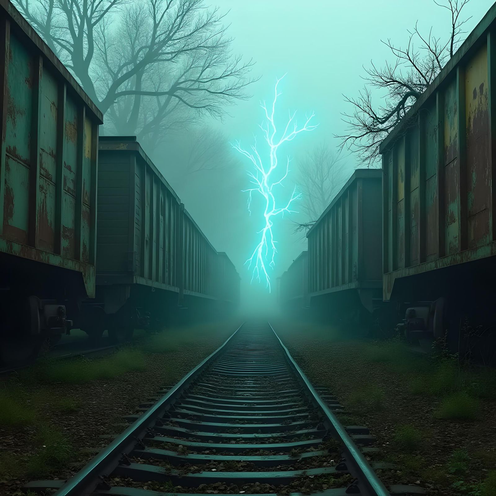 Abandoned Train Yard with Electrical Anomalies